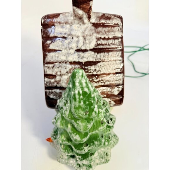 Lighted Christmas Village Mountain House Cabin Tree Marcia Ceramics Inspirations - Picture 6 of 16